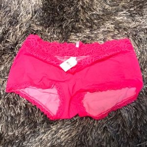 PINK lowrise boyshort:Large